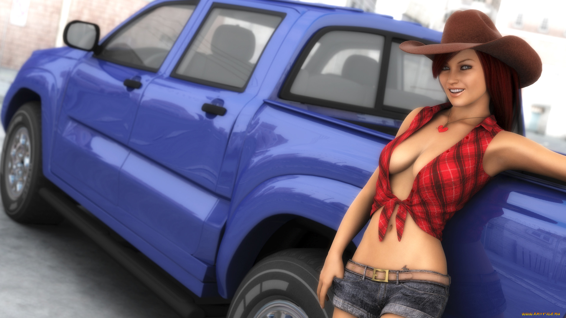 , 3d car&girl, , , , , , 
